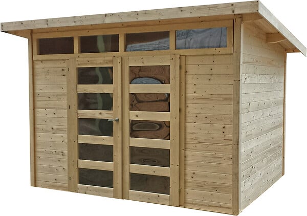 SOLID - Abri de jardin bois Venezia - Naturel - L.381xP.319xH.233cm - large
