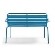 OVIALA - Banc de jardin en métal bleu pacific - Palavas - vignette