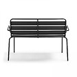 OVIALA - Banc de jardin en métal anthracite - Palavas - vignette