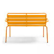 OVIALA - Banc de jardin en métal jaune - Palavas - vignette