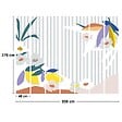 99DECO - Papier peint panoramique - Fraicheur Jungle - Multicouleur - intissé : 150g/m² - 7 lés : 336x270cm - vignette