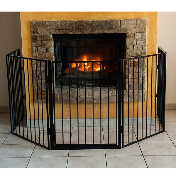 WERKAPRO - Barrière de protection en métal  5 panneaux  300cm - large