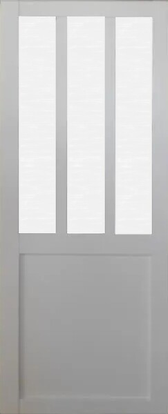 GD MENUISERIES - Porte Coulissante Atelier Blanc vitre depoli H204 x L83 cm - large