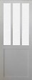 GD MENUISERIES - Porte Coulissante Atelier Blanc vitre depoli H204 x L83 cm - vignette