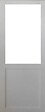 GD MENUISERIES - Porte Coulissante Atelier Blanc H204 x L73 cm sans meneau, Rail Alu - vignette