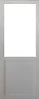 GD MENUISERIES - Porte Coulissante Atelier blanc H204 x L83 cm sans meneau, Rail roulettes - vignette