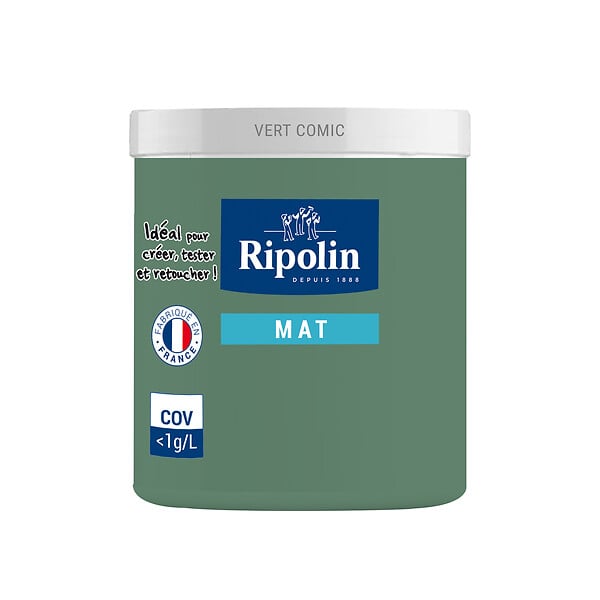 RIPOLIN - Testeur de peinture mate - Vert Comic - 75ml - large