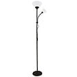 GEFOM - Lampadaire avec liseuse - Métal - Noir - 180cm - vignette