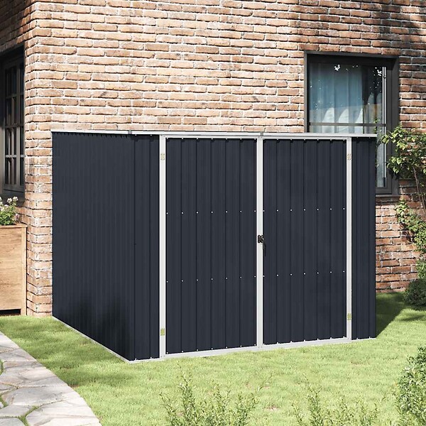 VIDAXL - vidaXL Abri de jardin Anthracite 195x198x159 cm Acier galvanisé - large