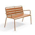 OVIALA - Banc de jardin en métal caramel - Palavas - vignette