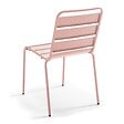OVIALA - Chaise de jardin en métal rose poudré - Palavas - vignette