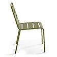 OVIALA - Chaise de jardin en métal vert kaki - Palavas - vignette