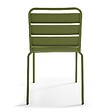 OVIALA - Chaise de jardin en métal vert kaki - Palavas - vignette