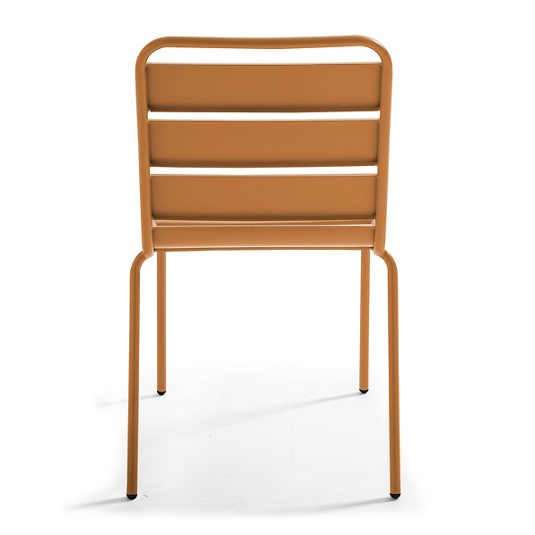 OVIALA - Chaise de jardin en métal caramel - Palavas - large