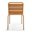 OVIALA - Chaise de jardin en métal caramel - Palavas - vignette