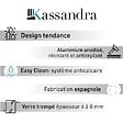 KASSANDRA - Paroi de douche fixe + Porte coulissante URBAN 99-102 cm - vignette