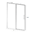KASSANDRA - Paroi de douche fixe + Porte coulissante URBAN 101-104 cm - vignette