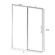 KASSANDRA - Paroi de douche fixe + Porte coulissante URBAN 116-119 cm - vignette