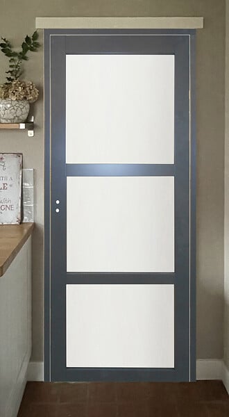 GD MENUISERIES - Bloc Porte Blakeria Gris Anthr Vitrée H204 x L83 cm Côte Tableau P.Droit - large