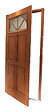 GD MENUISERIES - Porte d'entrée Bois Vitrée Ferji, H215 x L90 cm Côte Tableau, p.Droit (Poignée, Barillet ref 010403FP) - vignette