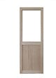 GD MENUISERIES - Porte Coulissante Atelier placage chene Vitrée H204 x L83 cm - vignette