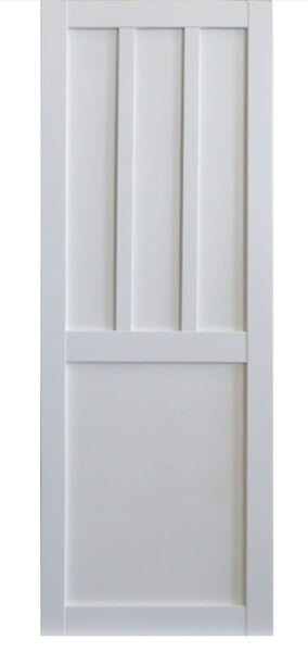 GD MENUISERIES - Porte Coulissante Atelier 2 Panneaux Blanc H204 x L83 cm - large