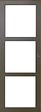 GD MENUISERIES - Porte Coulissante Gris Taupe RAL 7006 Vitrage transparent H204 x L73 cm - vignette