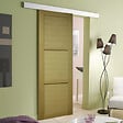 GD MENUISERIES - Porte Coulissante bois Ayous 3 Panneaux H204 x L83 cm, Rail Alu - vignette
