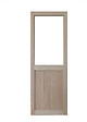GD MENUISERIES - Porte Coulissante Atelier placage chene Vitrée H204 x L73 cm - vignette