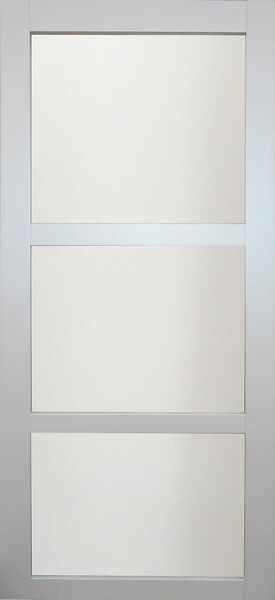 GD MENUISERIES - Porte Coulissante Greyria Gris Clair Vitrée H204 x L73 cm - large