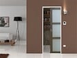 GD MENUISERIES - Porte Coulissante Gris Taupe RAL 7006 Vitrée H204 x L73 cm, Galandage, Kit de finition - vignette