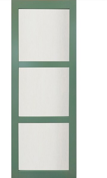 GD MENUISERIES - Porte Coulissante Vert Sauge RAL 6021 Vitrée H204 x L83 cm - large