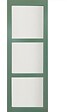 GD MENUISERIES - Porte Coulissante Vert Sauge RAL 6021 Vitrée H204 x L83 cm - vignette
