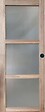 GD MENUISERIES - Porte Coulissante bois Frake Vitrée H204 x L73 cm, Coquilles Noir - vignette