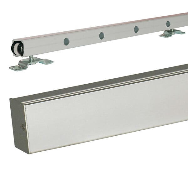 GD MENUISERIES - Porte Coulissante Tamera blanc 4 panneaux H204 x L73 cm, Rail Alu - large