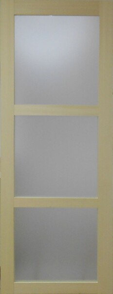 GD MENUISERIES - Porte Coulissante bois Ayous Vitrée H204 x L73 cm - large