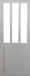 GD MENUISERIES - Porte Coulissante Atelier Blanc H204 x L73 cm - vignette