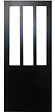 GD MENUISERIES - Porte Coulissante Atelier Noir H204 x L63 cm - vignette