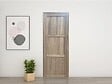 GD MENUISERIES - Bloc Porte bois Frake 3 Panneaux H204 x L73 cm Côte Tableau P.Droit - vignette