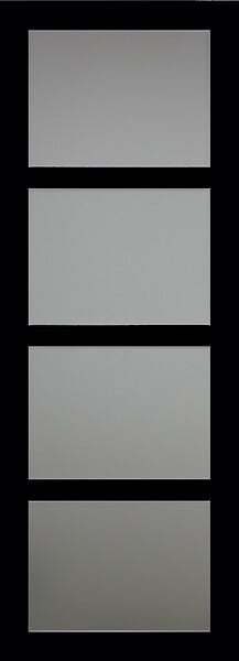GD MENUISERIES - Porte Coulissante Telia Noir Vitrée H204 x L83 cm - large