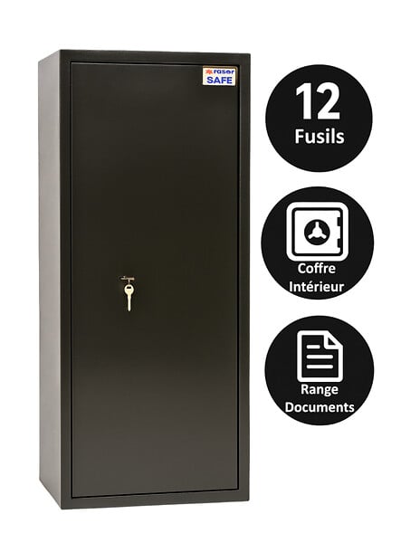 TRESORSAFE - Armoire À Fusils Tresorsafe 12 Armes Serrure À Clés - large