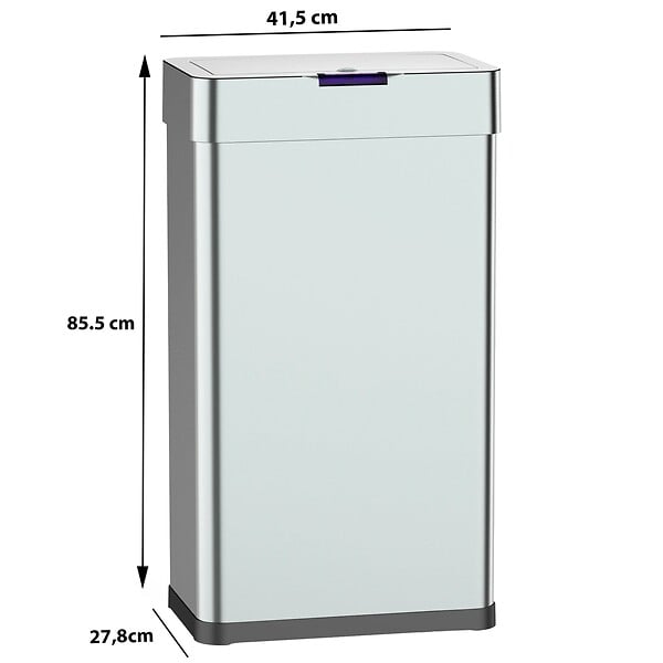 KITCHEN MOVE - Poubelle automatique inox DAYTONA argent 90L - large