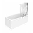 VILLEROY ET BOCH - Baignoire droite  Oberon quaryl 170 x 70 cm  + Pare bain droite AURYS Raywall chromé - vignette