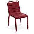 OVIALA - Ensemble table de jardin et 8 chaises en métal gris et pourpre - Palavas - vignette