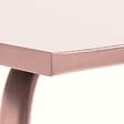 OVIALA - Table de jardin carrée en métal 70 cm 4 places rose poudré - Palavas - vignette