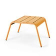 OVIALA - Fauteuil relax et repose pied en métal jaune - Palavas - vignette