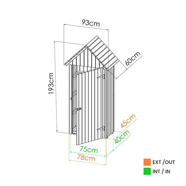 FOREST STY - Armoire de jardin bois WISSANT - 0,4 m² - large
