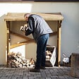 CERLAND - MINI ABRI BUCHES BOIS 180X68X179CM - vignette