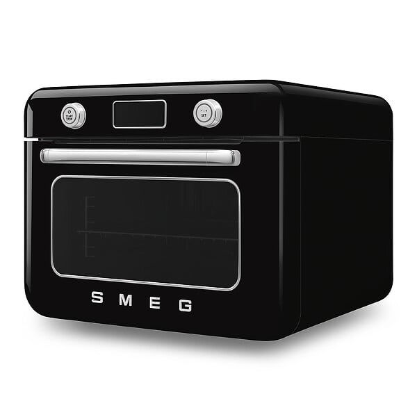 SMEG - Mini four combiné vapeur 1800w noir - COF01BLEU - large