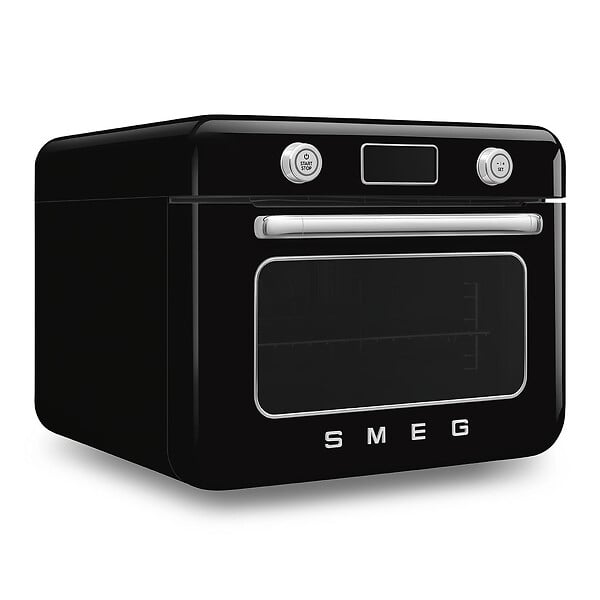 SMEG - Mini four combiné vapeur 1800w noir - COF01BLEU - large